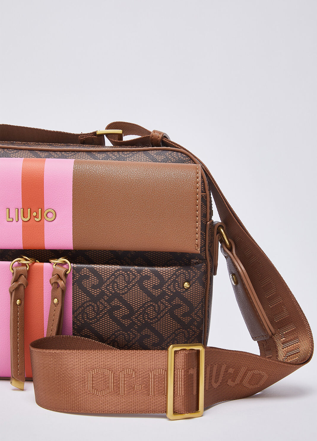 Medium crossbody bag with charm brown Liu Jo - large image number 5