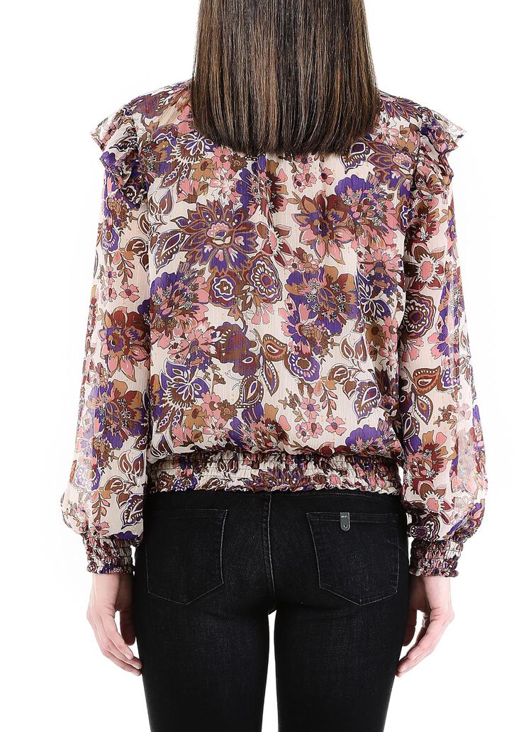 Blusa in fil coupé fiori invernali Liu Jo - large image number 1 Blusa in fil coupé fiori invernali Liu Jo - large image number 1