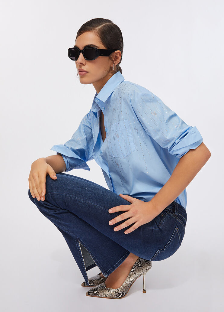 High-rise flared jeans dark blue denim Liu Jo - medium