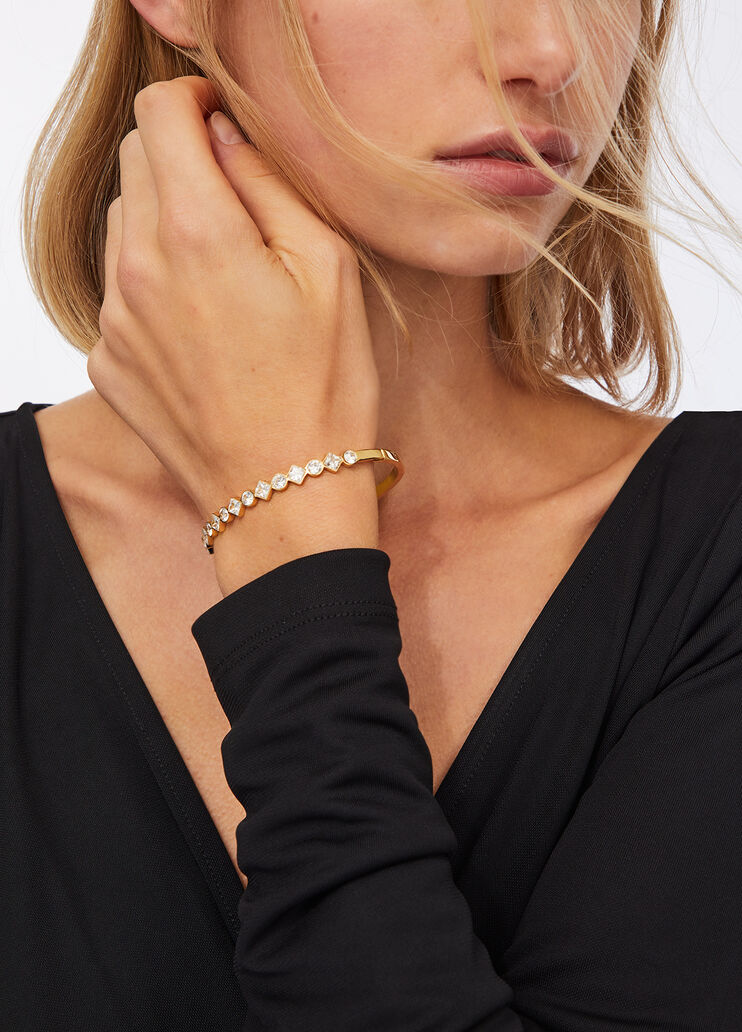 Rigid bracelet with glass crystals gold Liu Jo - medium Rigid bracelet with glass crystals gold Liu Jo - medium