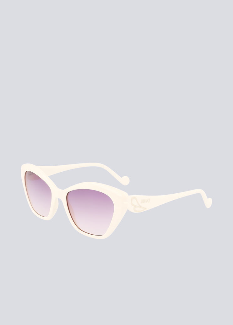 Butterfly sunglasses ivory frame/purple lenses Liu Jo - large image number 1 Butterfly sunglasses ivory frame/purple lenses Liu Jo - large image number 1