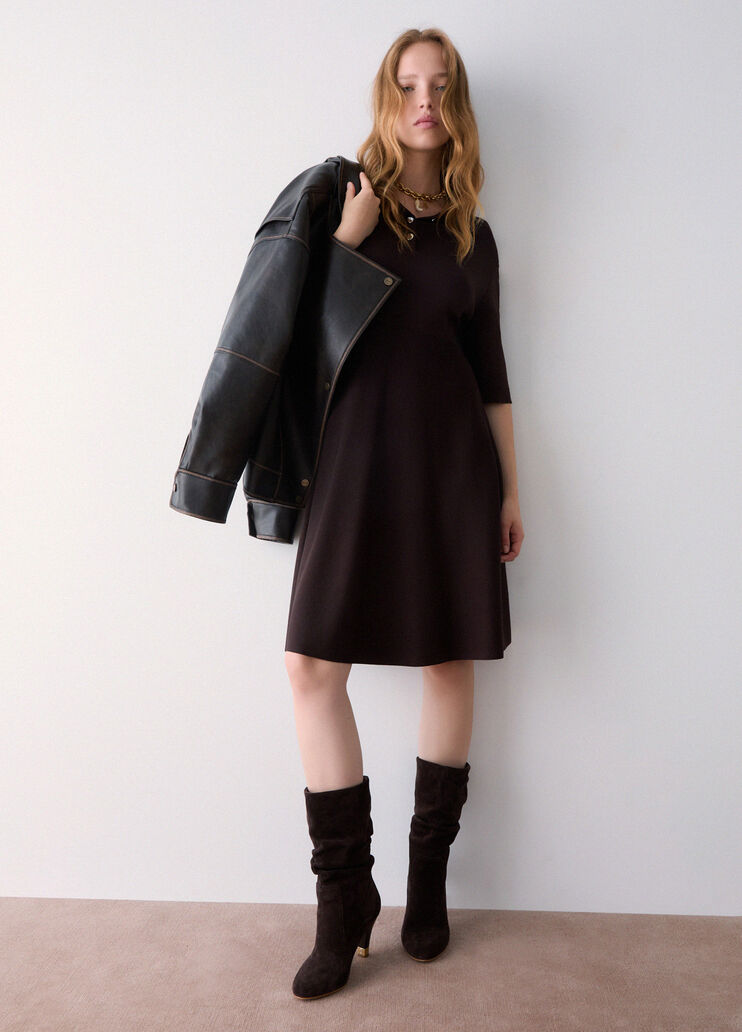 Vestido corto de punto moca Liu Jo - medium
