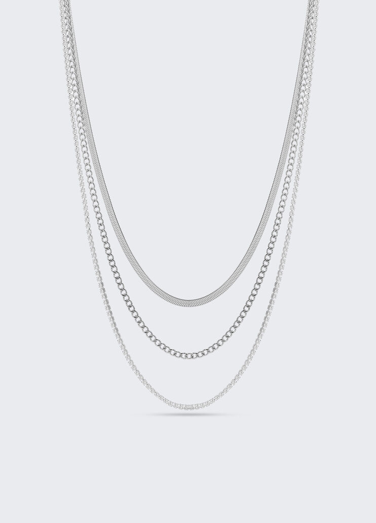 Multi-strand necklace silver Liu Jo - medium Multi-strand necklace silver Liu Jo - medium