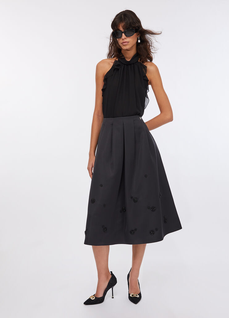 Top de cérémonie en georgette noir Liu Jo - large image number 5 Top de cérémonie en georgette noir Liu Jo - large image number 5