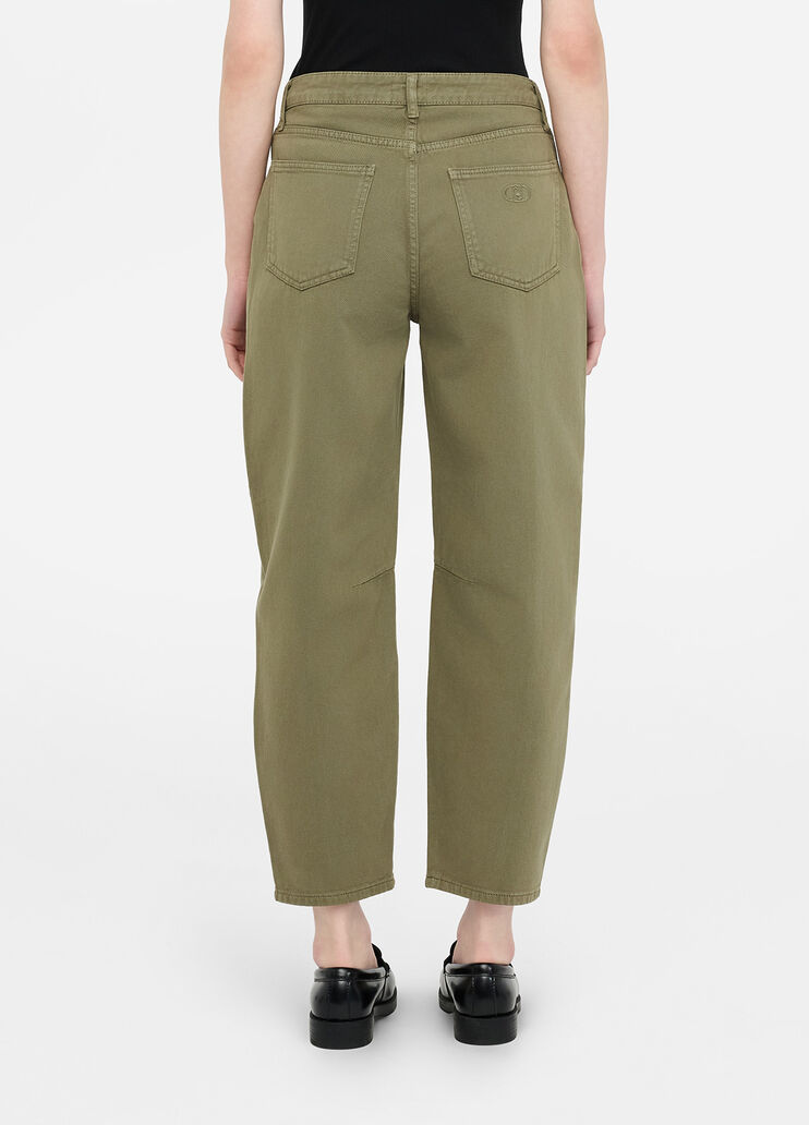 Pantalon droit vert militaire Liu Jo - large image number 1 Pantalon droit vert militaire Liu Jo - large image number 1