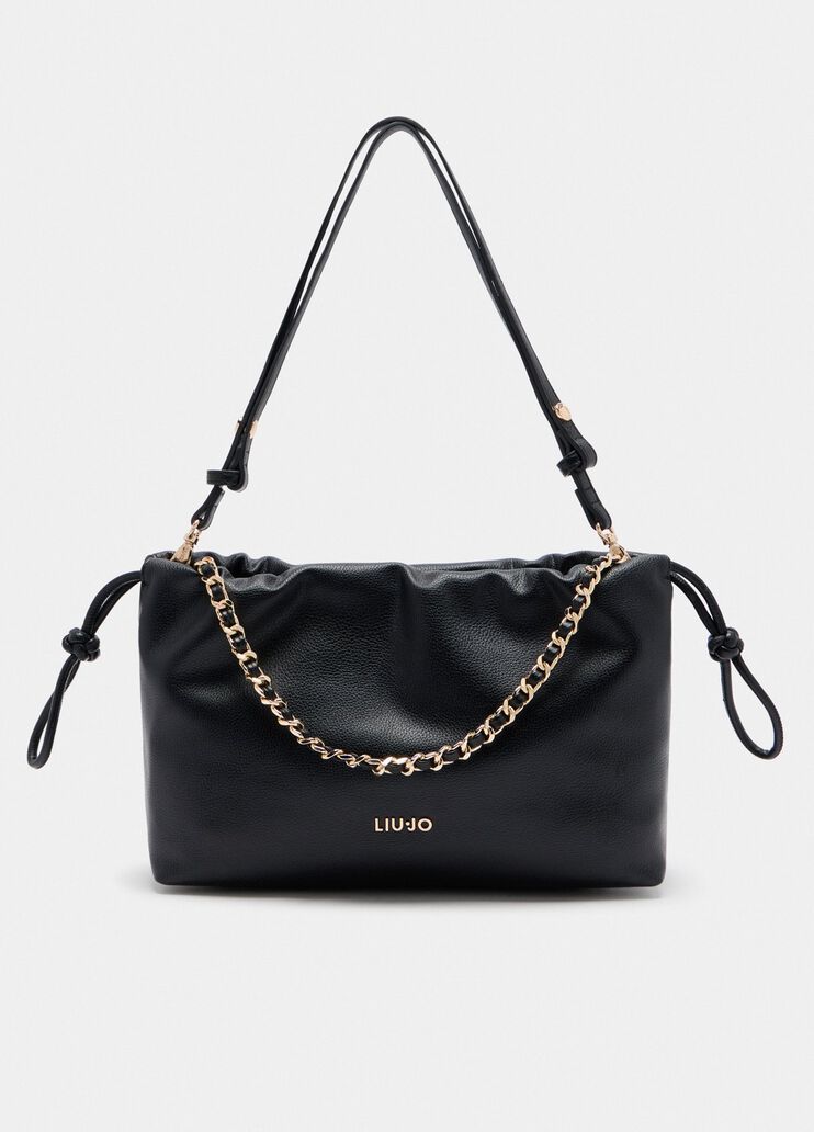 Mittelgroße Schultertasche mit Kette Schwarz Liu Jo - medium Mittelgroße Schultertasche mit Kette Schwarz Liu Jo - medium