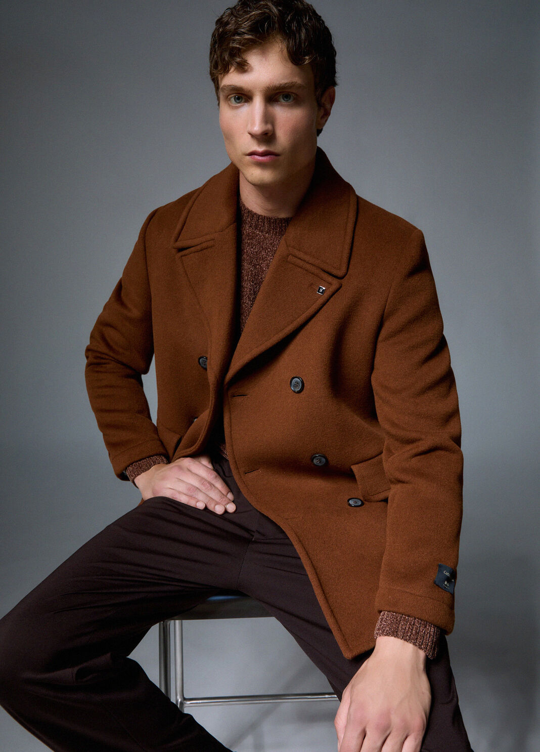 Wool and Cashmere Peacoat brown Liu Jo - large image number 2