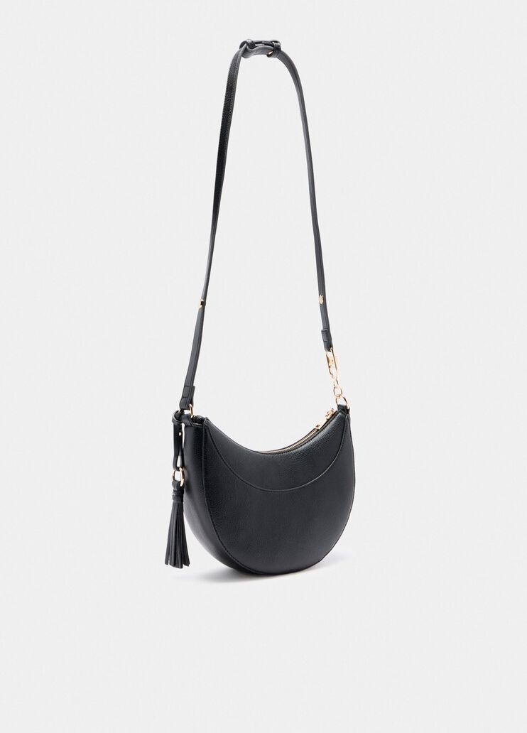 Borsa a spalla media con charm nero Liu Jo - medium
