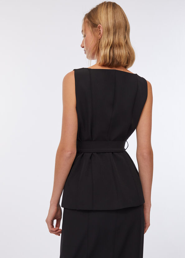 Gilet Noir Femme LIU JO - Maille Angora Et Laine, Très Bon état Occasion
