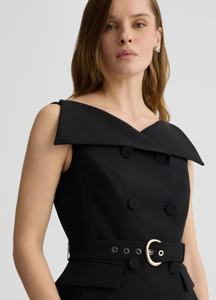 Double-breasted waistcoat with belt black Liu Jo - large image number 2 Double-breasted waistcoat with belt black Liu Jo - large image number 2