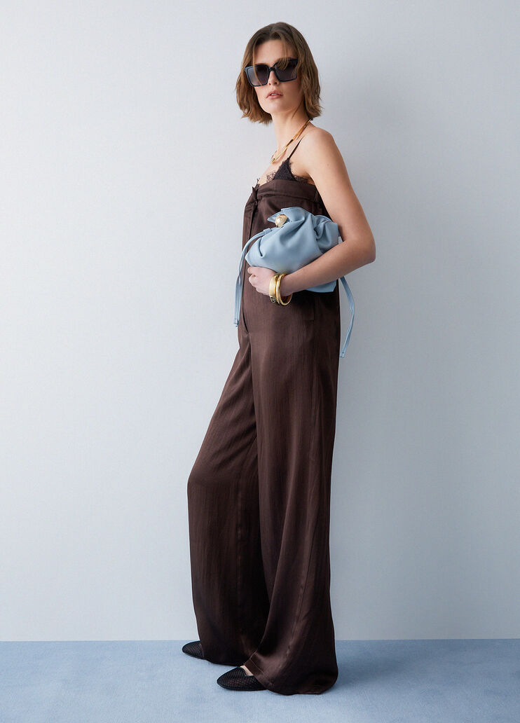 Eleganter Jumpsuit aus Satin braun Liu Jo - medium