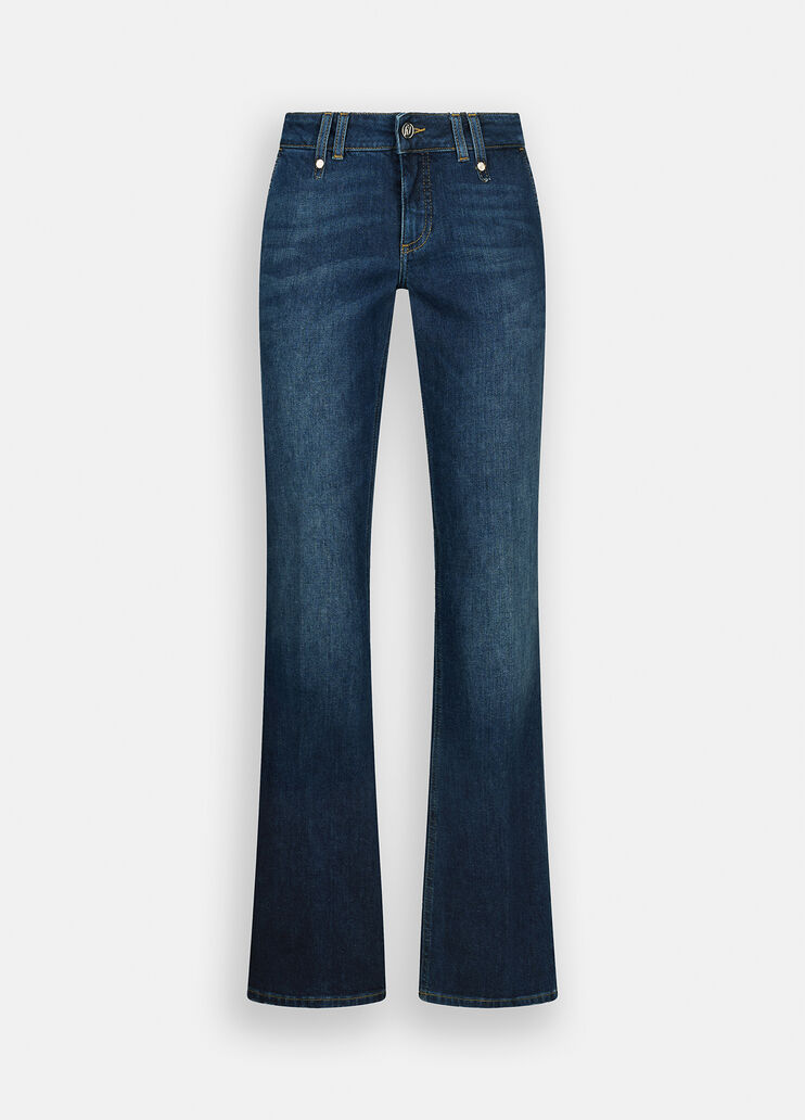 Low-rise bootcut jeans light blue denim Liu Jo - large image number 6 Low-rise bootcut jeans light blue denim Liu Jo - large image number 6