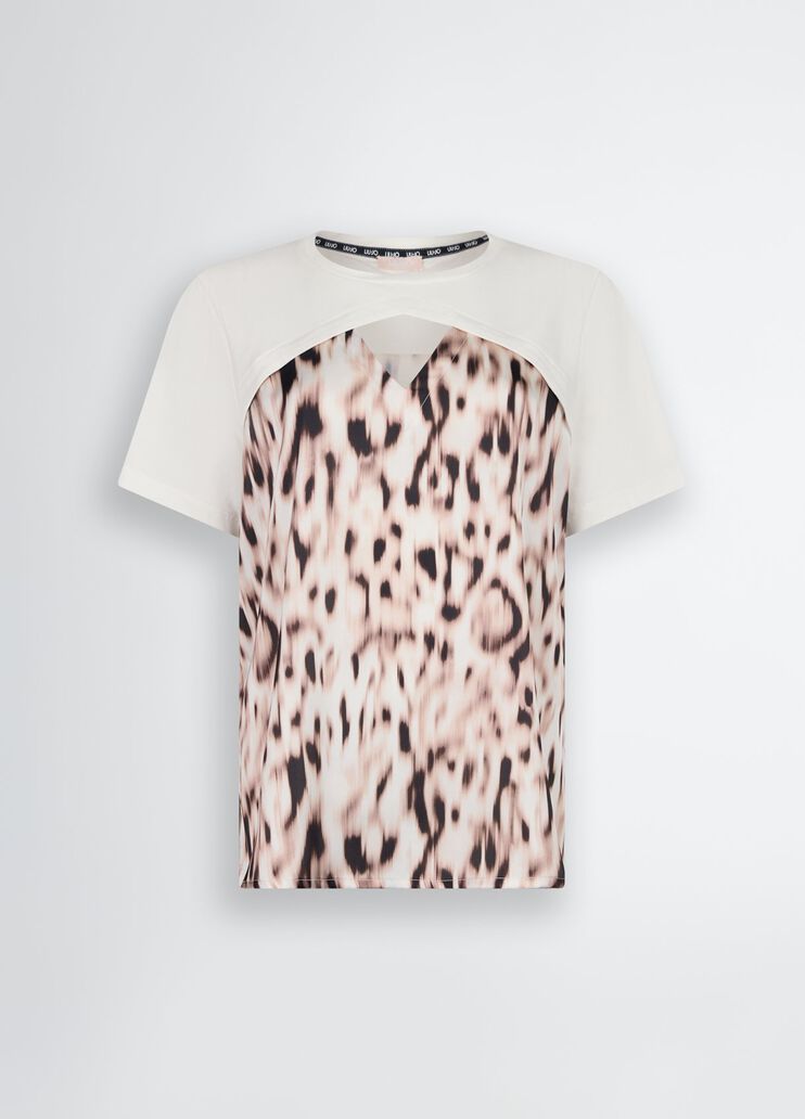 Printed satin T-shirt animal print Liu Jo - large image number 6 Printed satin T-shirt animal print Liu Jo - large image number 6