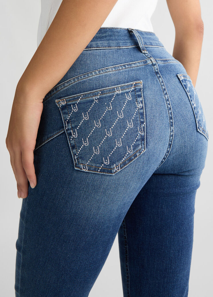 Blue skinny jeans with rhinestones dark denim Liu Jo - medium Blue skinny jeans with rhinestones dark denim Liu Jo - medium
