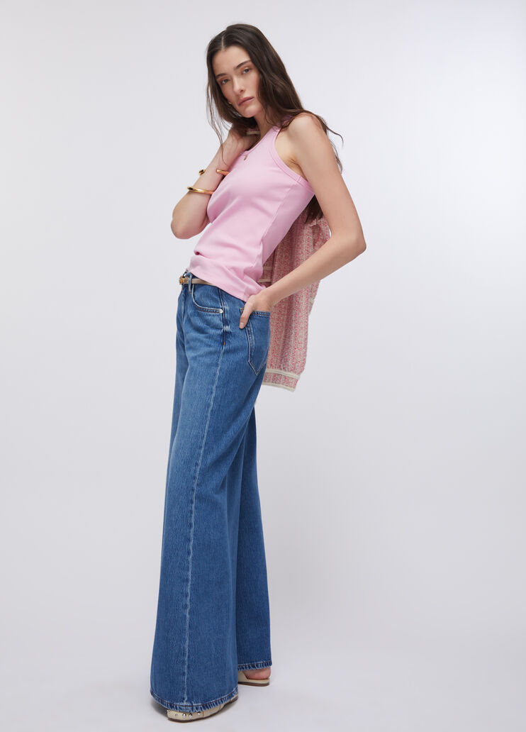 High-waisted super-flared jeans dark blue denim Liu Jo - medium