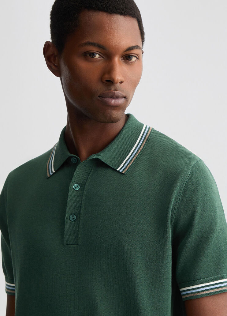 Green knit polo shirt dark green Liu Jo - large image number 2 Green knit polo shirt dark green Liu Jo - large image number 2