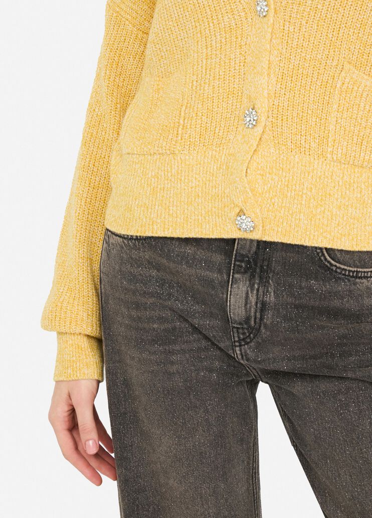 Cardigan with jewel buttons dark gold Liu Jo - large image number 4