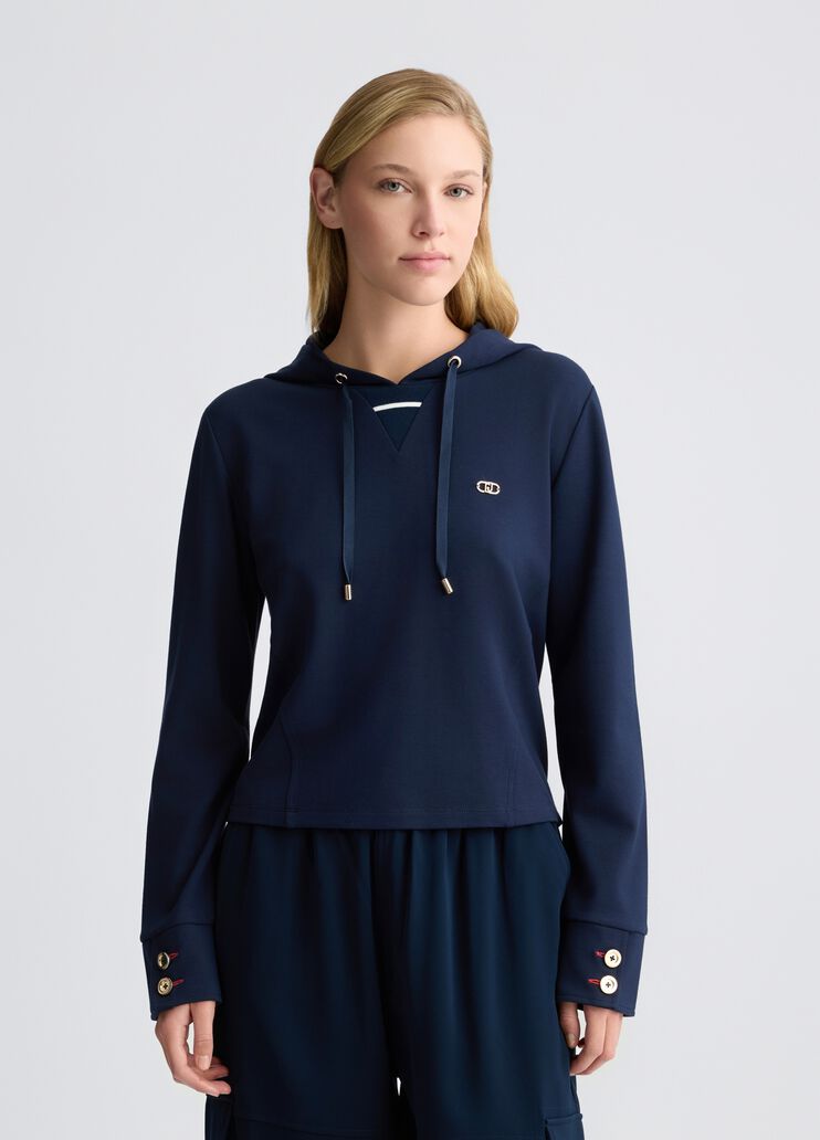 Hoody sweatshirt blue Liu Jo - medium Hoody sweatshirt blue Liu Jo - medium