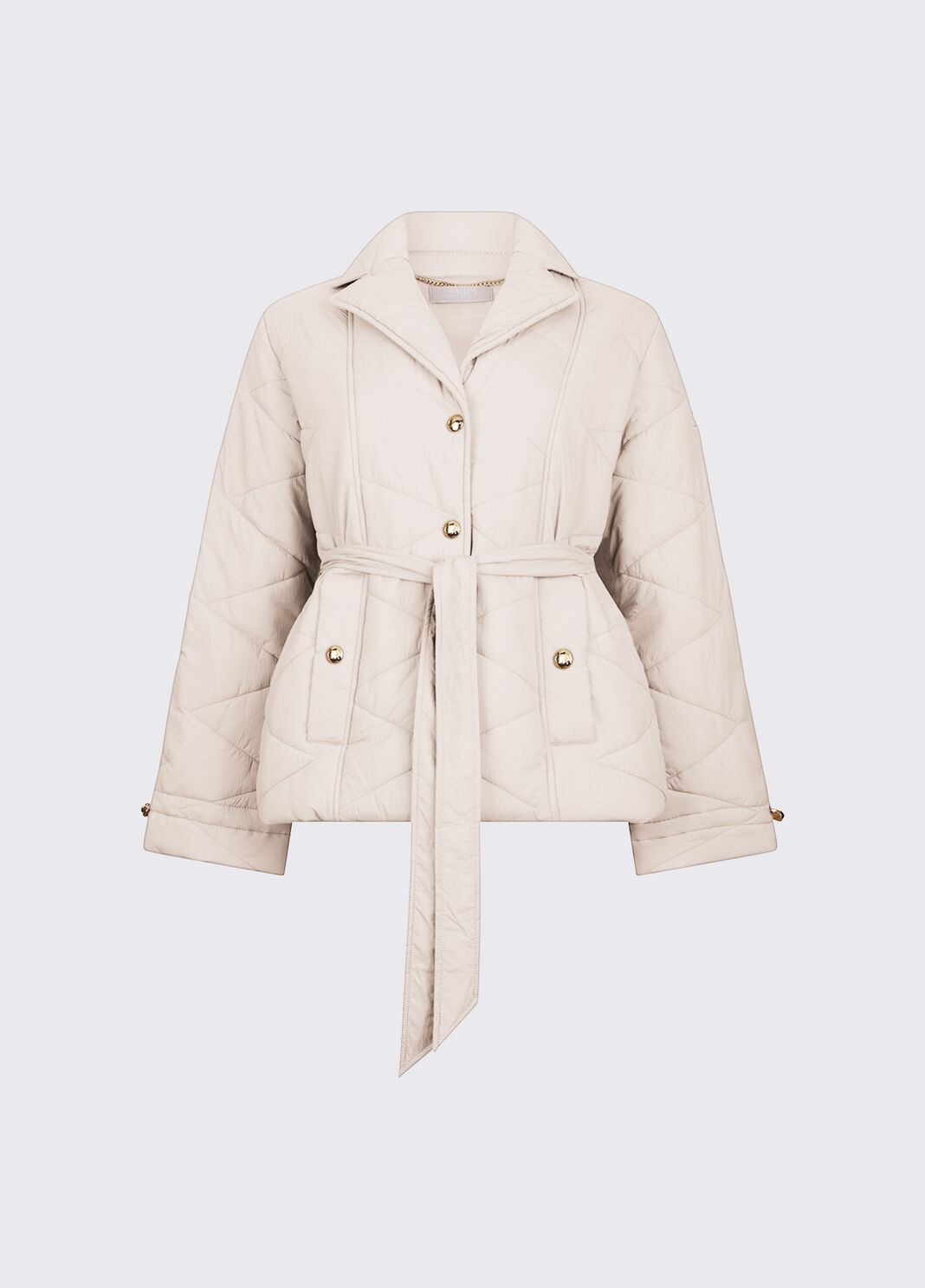Стеганая куртка с капюшоном шампань Liu Jo - large image number 6