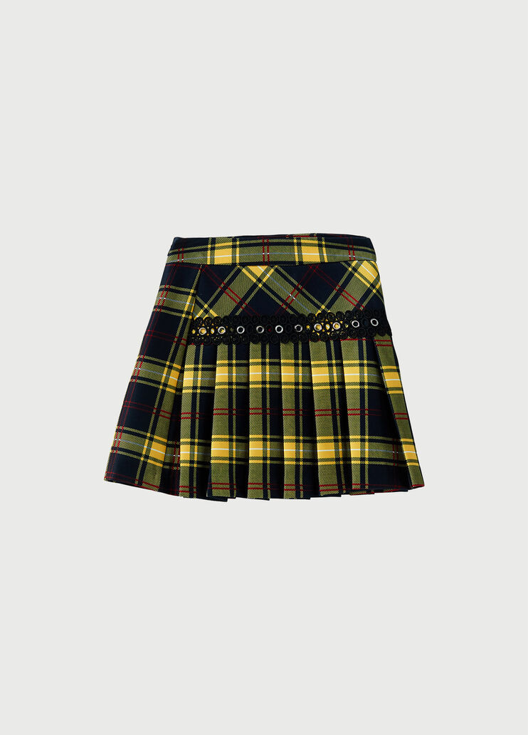Pleated tartan skirt Dark blue check Liu Jo - large image number 1