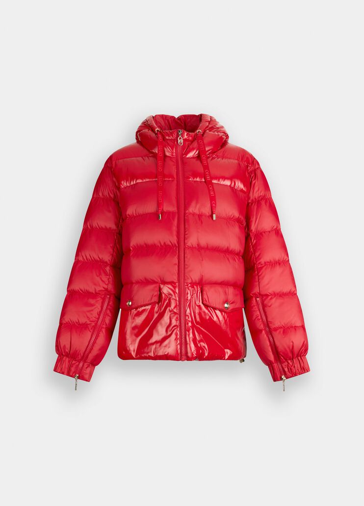 Quilted nylon jacket cherry red Liu Jo - large image number 6