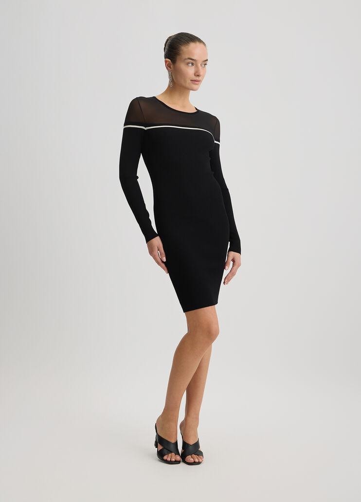 Short knit dress  black Liu Jo - large image number 0 Short knit dress  black Liu Jo - large image number 0