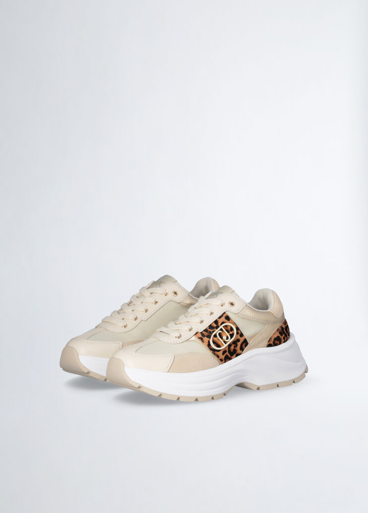 Sneakers with pony hair details beige/animal-print Liu Jo - large image number 2 Sneakers with pony hair details beige/animal-print Liu Jo - large image number 2
