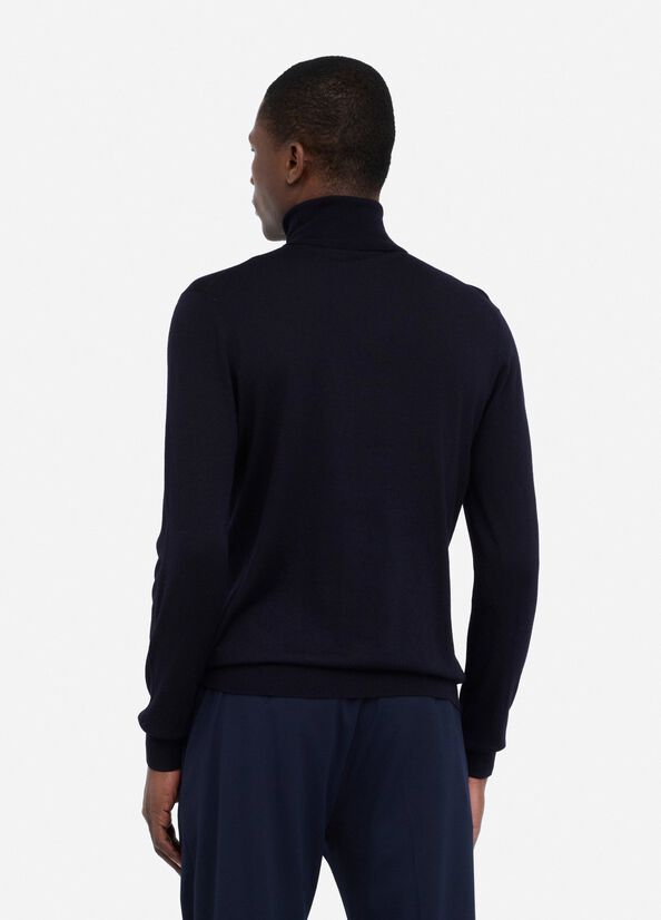Wool polo-neck dark blue Liu Jo - large image number 1