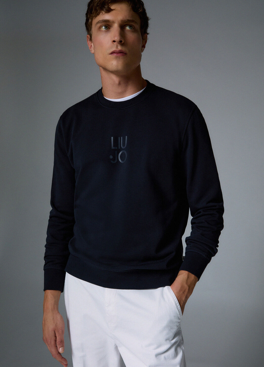Sweatshirt with Logo dark blue Liu Jo - large image number 2
