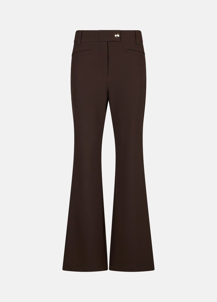 Pantalon évasé à taille haute chocolat Liu Jo - large image number 6