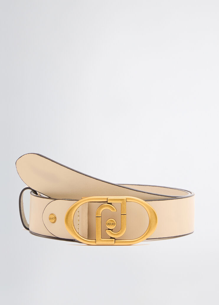LaPuffy leather belt cream Liu Jo - large image number 1 LaPuffy leather belt cream Liu Jo - large image number 1