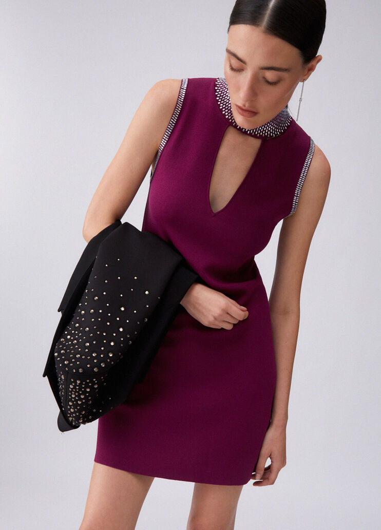 Strickkleid mit Strass violett Liu Jo - large image number 3
