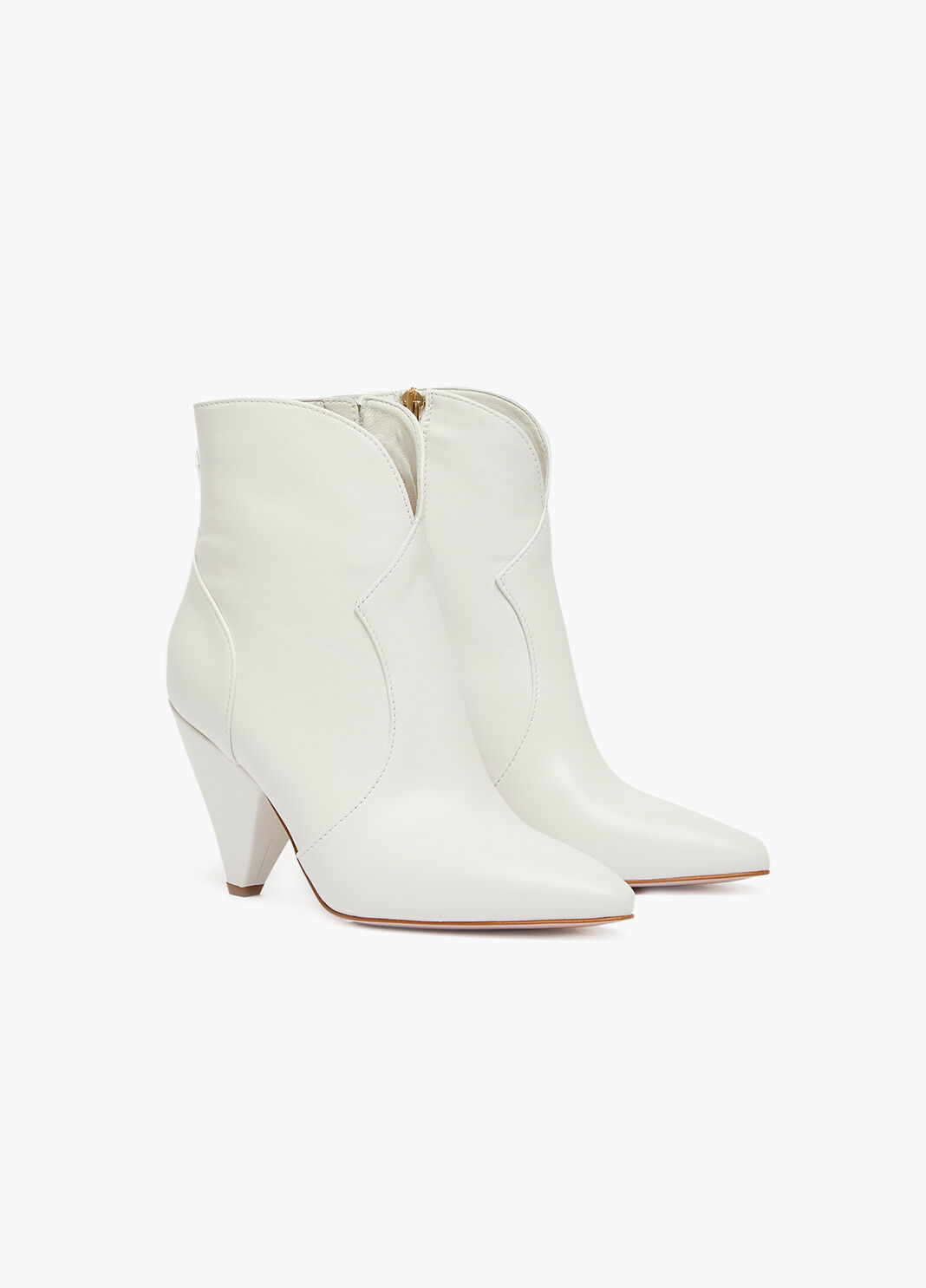 Demi-bottes en cuir &agrave; talon blanc Liu Jo - large image number 2