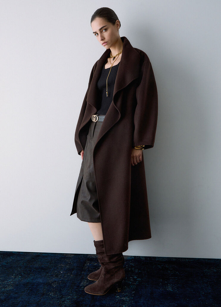 Oversized wool coat mocha Liu Jo - medium