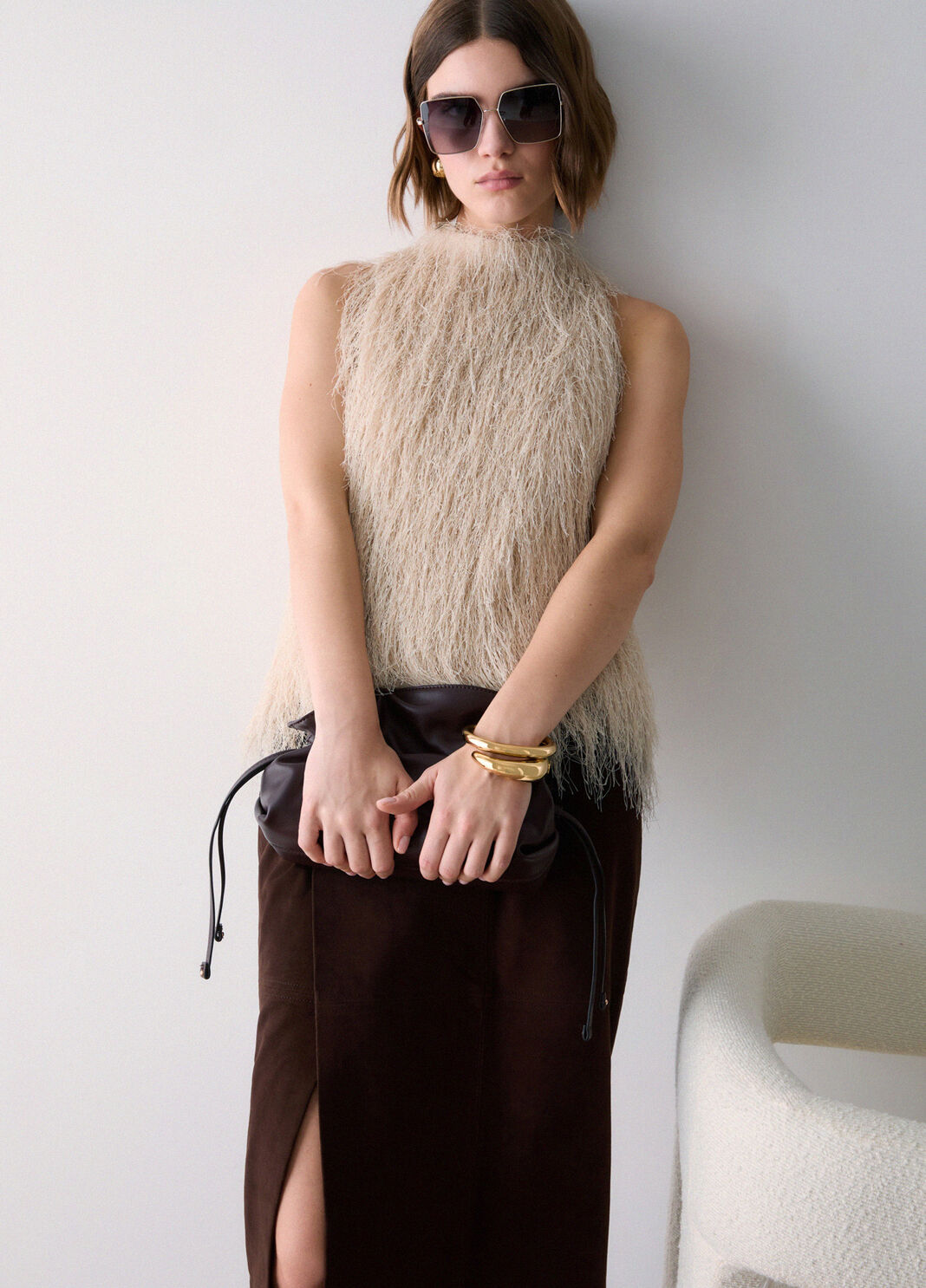Fringed Top butter Liu Jo - large image number 2