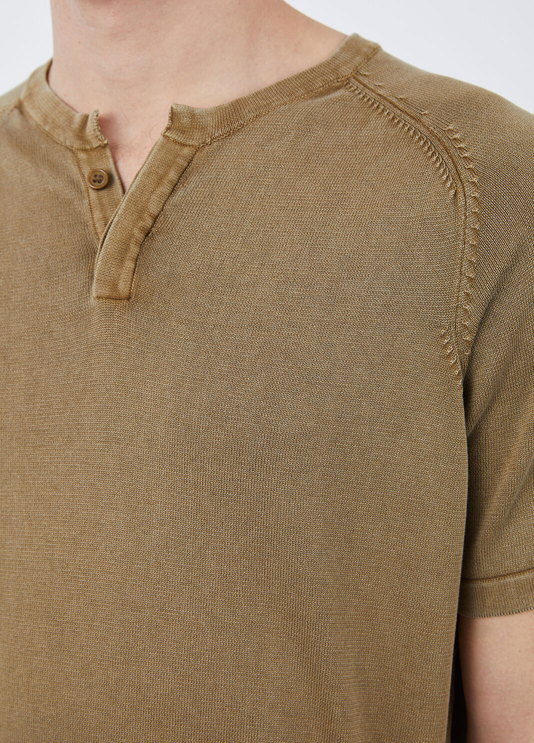 Camiseta de punto con botones marr&oacute;n Liu Jo - large image number 2