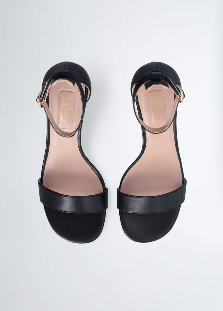 Sandals with branded heel black Liu Jo - large image number 4 Sandals with branded heel black Liu Jo - large image number 4