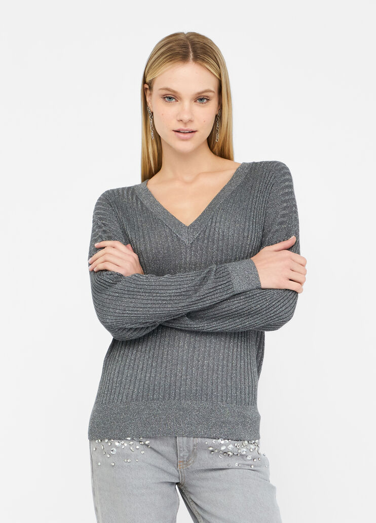 V-neck jumper anthracite Liu Jo - medium V-neck jumper anthracite Liu Jo - medium