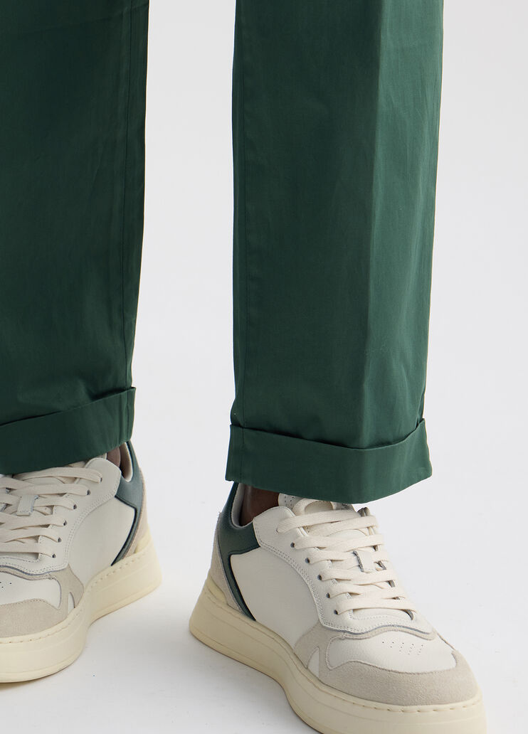 Men's trousers with darts dark green Liu Jo - large image number 4 Men's trousers with darts dark green Liu Jo - large image number 4