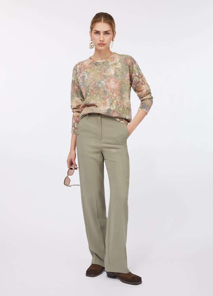 Pull en laine et alpaga imprimé sanderson Liu Jo - large image number 5