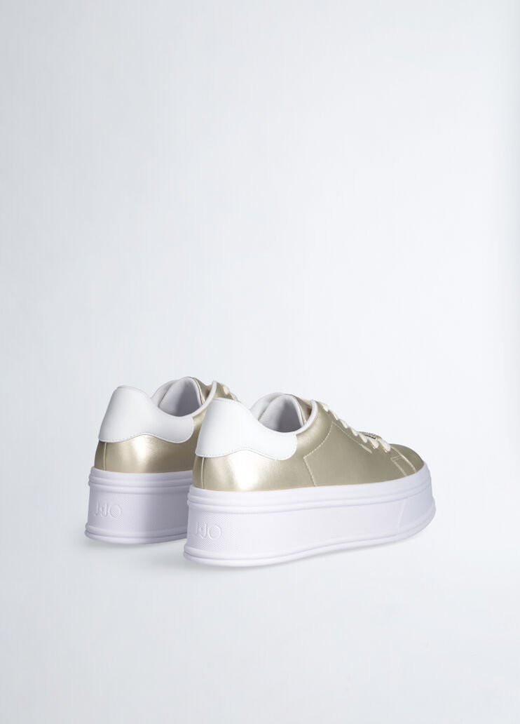 Zapatillas de piel con plataforma dorado Liu Jo - medium
