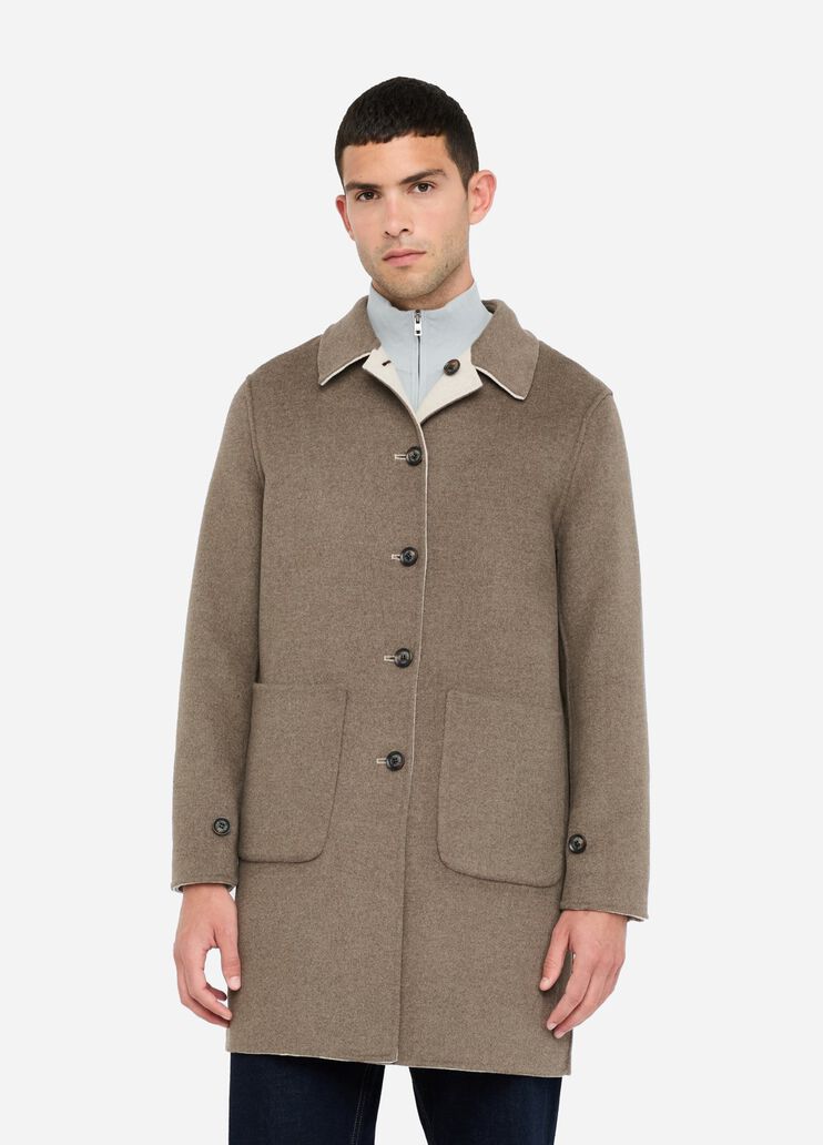Reversible wool coat white/brown Liu Jo - large image number 0 Reversible wool coat white/brown Liu Jo - large image number 0