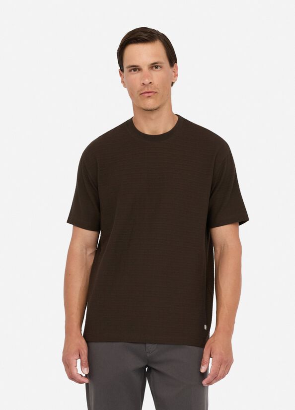Cotton T-shirt dark chocolate brown Liu Jo - large image number 0