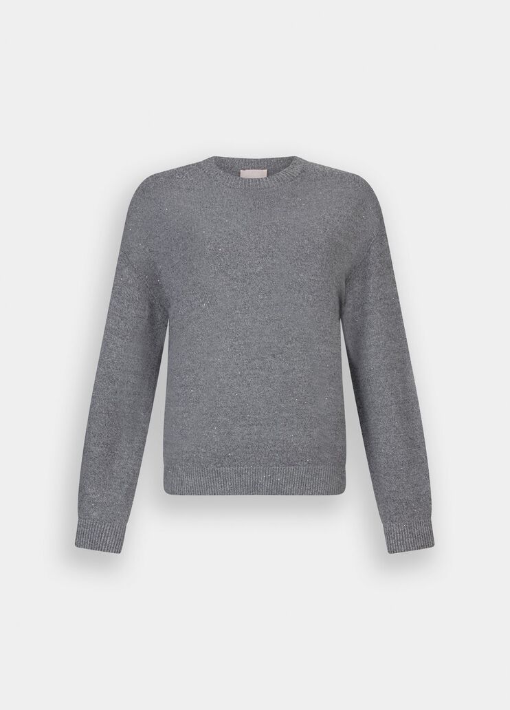 Maglia con micro paillettes grigio Liu Jo - large image number 6