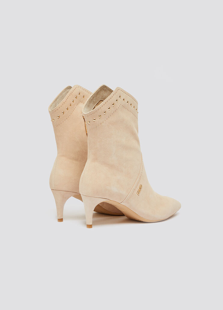 Suede ankle boots with studs sand Liu Jo - large image number 2 Suede ankle boots with studs sand Liu Jo - large image number 2