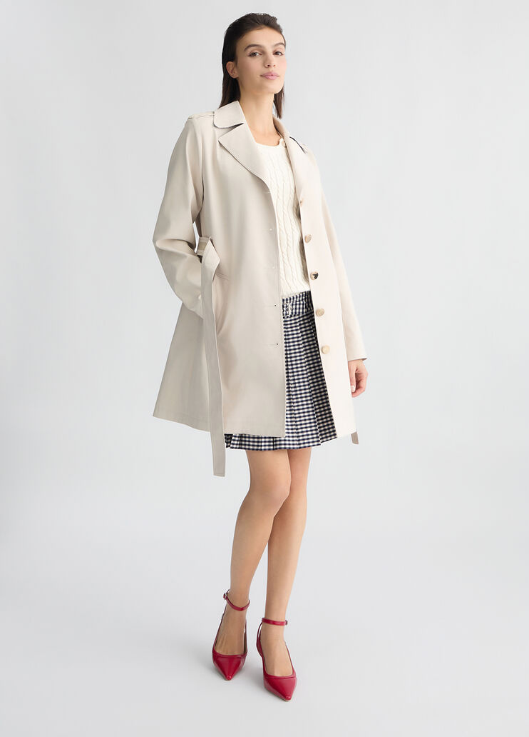 Trench coat with belt light beige Liu Jo - large image number 5 Trench coat with belt light beige Liu Jo - large image number 5