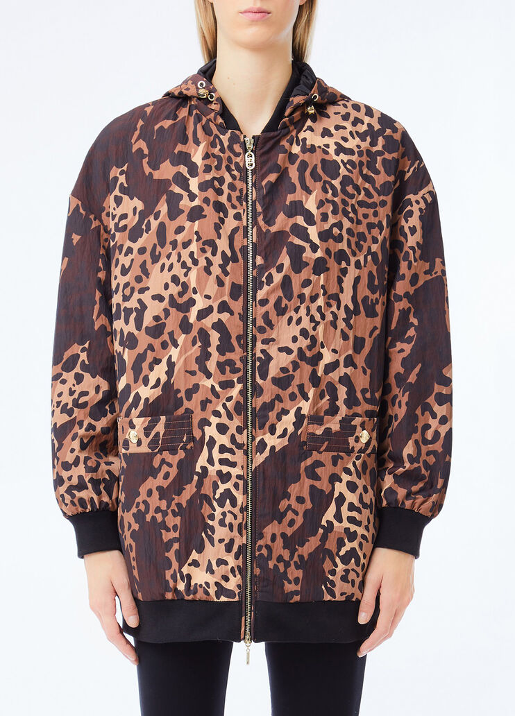 Animal print nylon jacket chocolate Liu Jo - medium