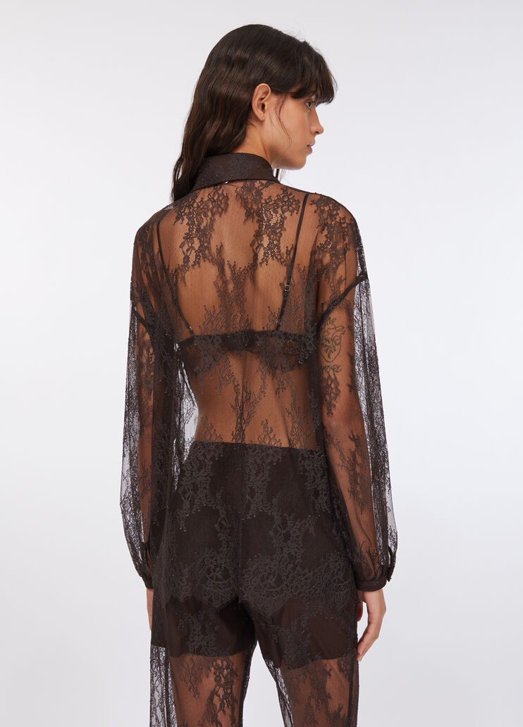Lace shirt dark brown Liu Jo - large image number 1