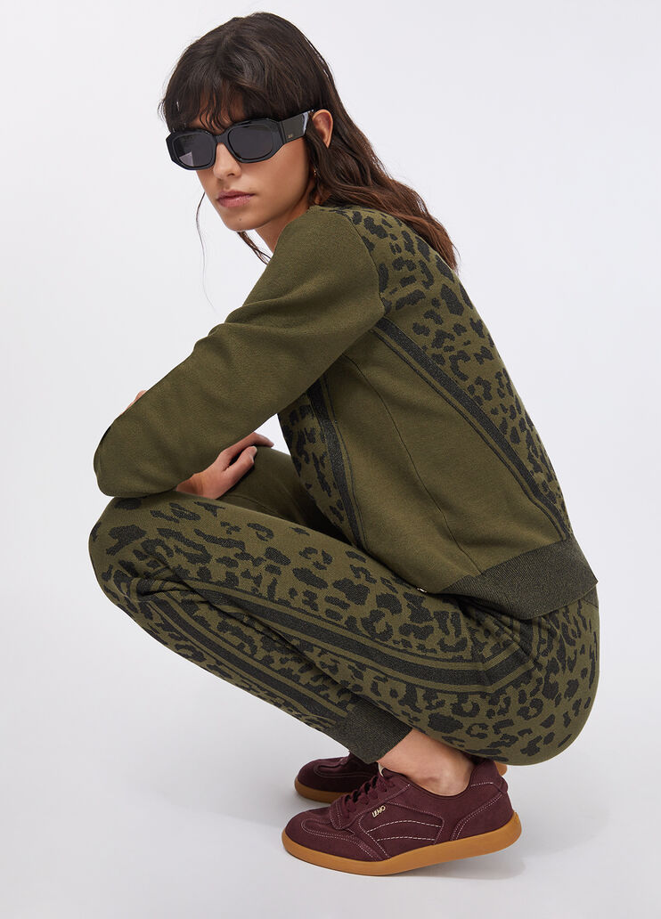 Animal-print trousers olive green Liu Jo - medium