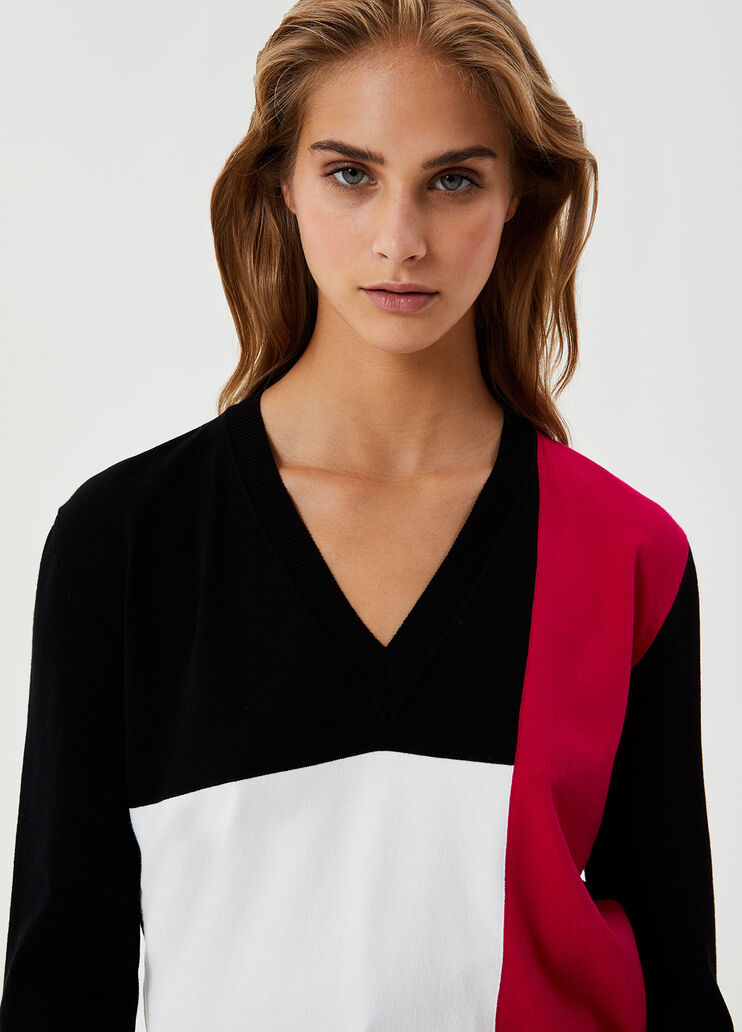 Colour block jumper Black Liu Jo - large image number 2